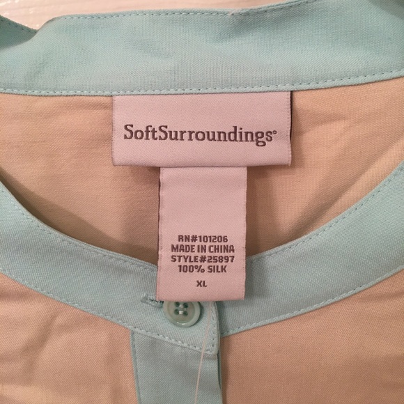 Soft Surroundings 100% Silk Blouse - Picture 11 of 12